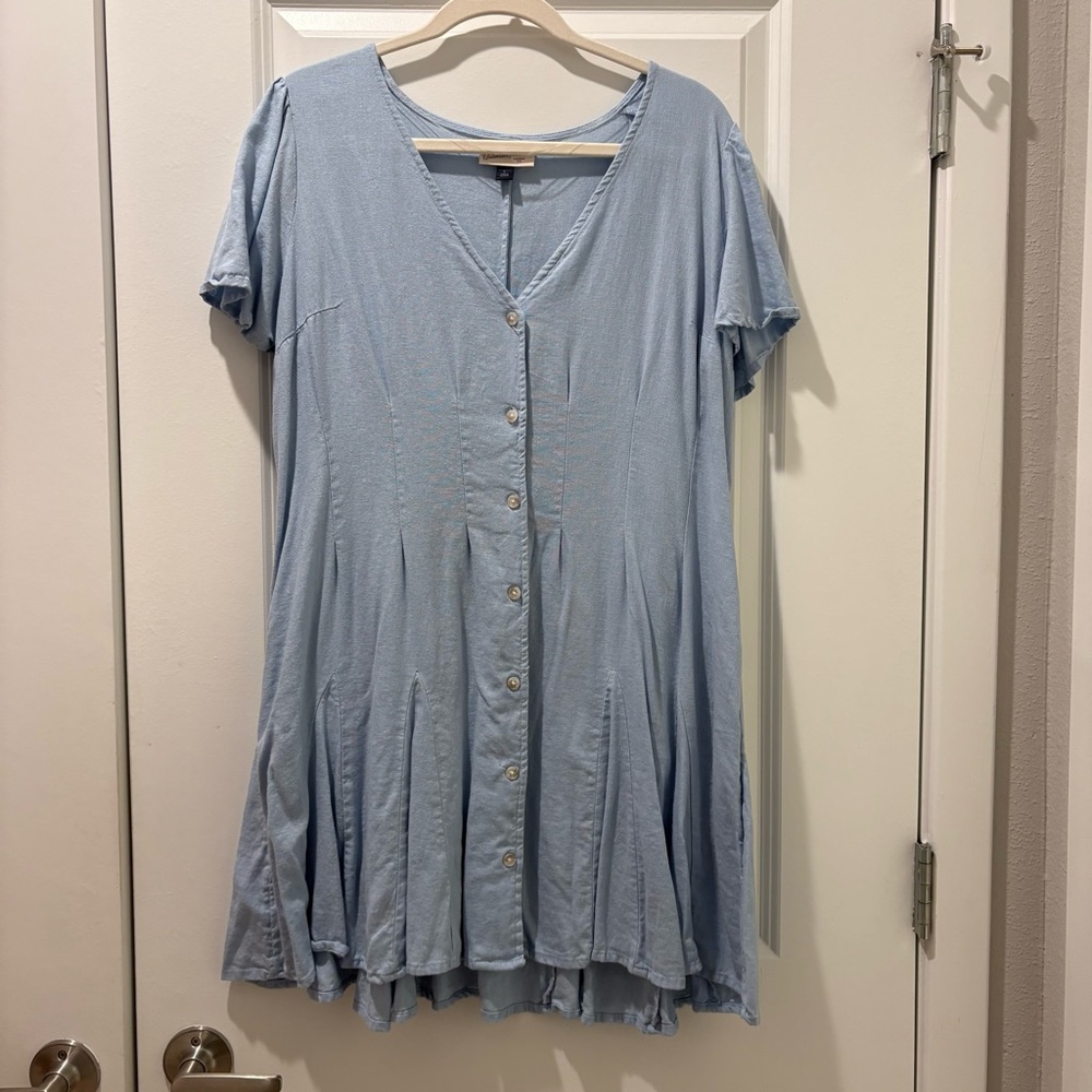 Light Blue Button-Down Dress - image 1